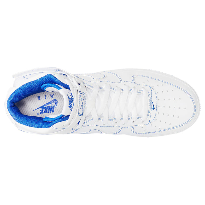 Nike Air Force 1 High White Royal Blue Contrast Stitch