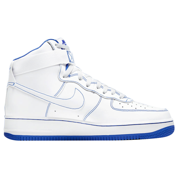 Nike Air Force 1 High White Royal Blue Contrast Stitch