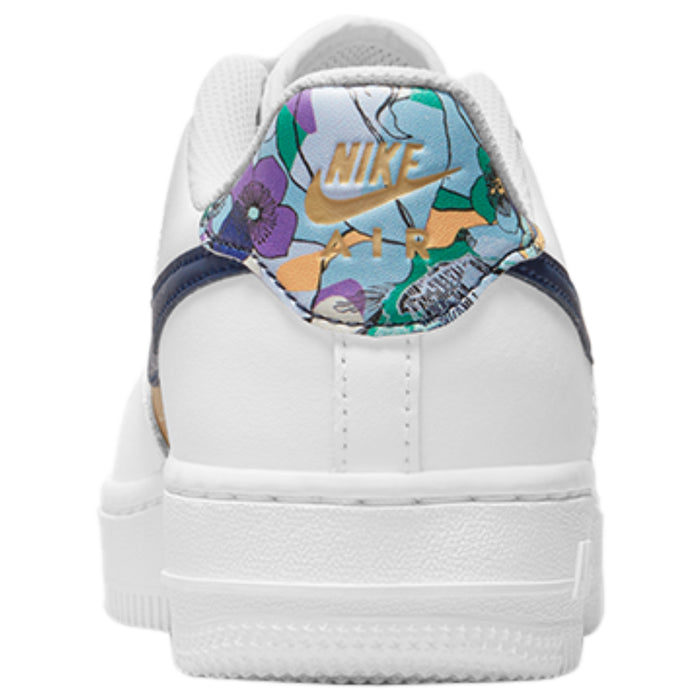 Nike Air Force 1 Low '07 LV8 White Blue Void Metallic Gold (GS)