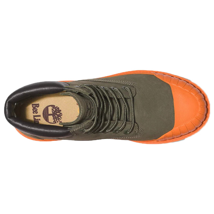 Timberland 6" Boot Premium Bee Line Rubber Toe WP Dark Green Orange (Women's)