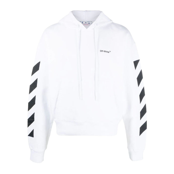 OFF-WHITE Diagonal Helvetica Oversized Hoodie White/Black