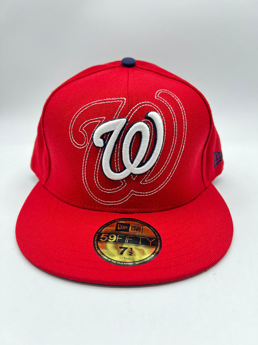 New Era 59fifty Washington Nationals Basic Red Navy Fitted Hat Unisex Style : Hhh-71507209