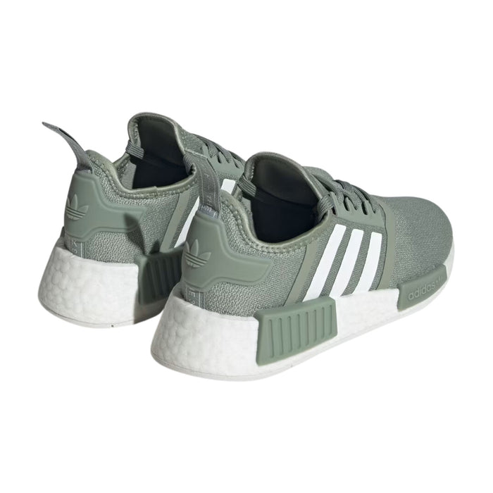 Adidas Nmd_r1 Juniors Silver Green Shoes Big Kids Style : Hq1655