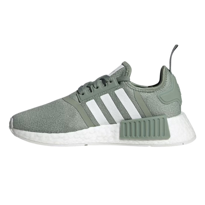 Adidas Nmd_r1 Juniors Silver Green Shoes Big Kids Style : Hq1655