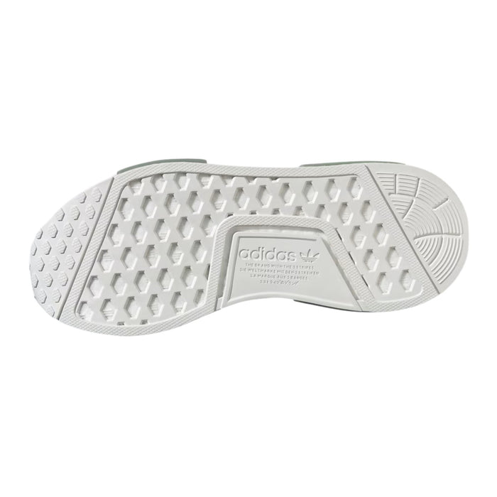 Adidas Nmd_r1 Juniors Silver Green Shoes Big Kids Style : Hq1655