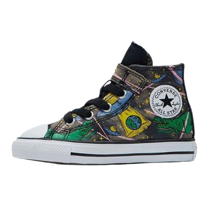 Converse Chuck Taylor All Star 1v Hi Interstellar Dinos Hook & Loop Shoes Toddlers Style : 765393c