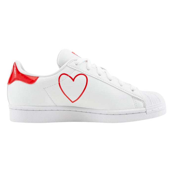 adidas Superstar White Scarlet (Youth)