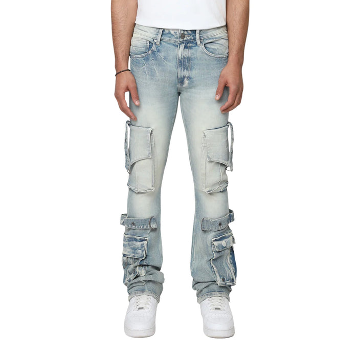 Smoke Rise Eyelet Cargo Jeans Mens Style : Jp25543