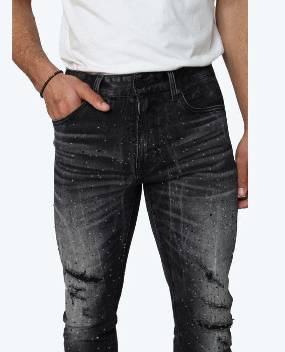 Smoke Rise All Rhinestone Jeans Mens Style : Jp25536