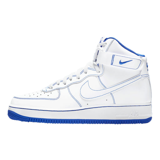 Nike Air Force 1 High White Royal Blue Contrast Stitch