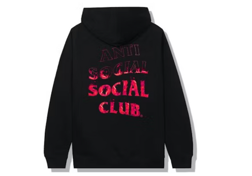 Anti Social Social Club A Fire Inside Hoodie Black/Pink Flame