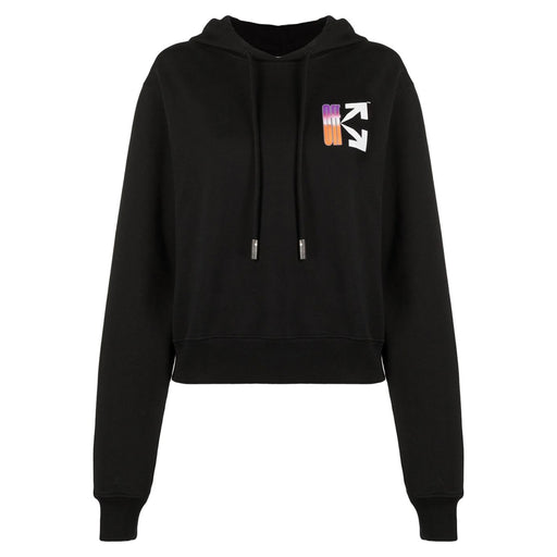 Off-white Gradient Crop Hoodie Black Multicolor Off-white Mens Style : Owbb016r21jer0011084
