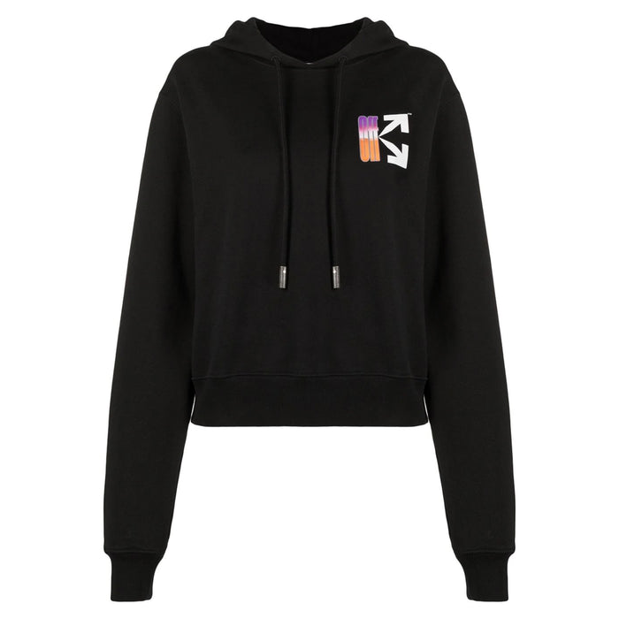 Off-white Gradient Crop Hoodie Black Multicolor Off-white Mens Style : Owbb016r21jer0011084
