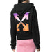 Off-white Gradient Crop Hoodie Black Multicolor Off-white Mens Style : Owbb016r21jer0011084