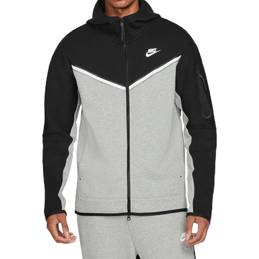 Nike Sportswear Tech Fleece Full-Zip Hoodie Black/Dark Grey Heather/White