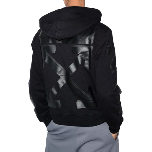 Off-White Rubber Arrow Slim Zip Hoodie Black