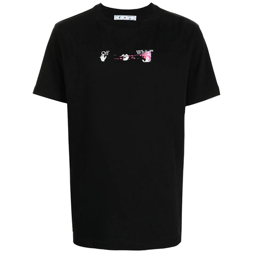 OFF-WHITE Pink Acrylic Arrow Slim Tee Black