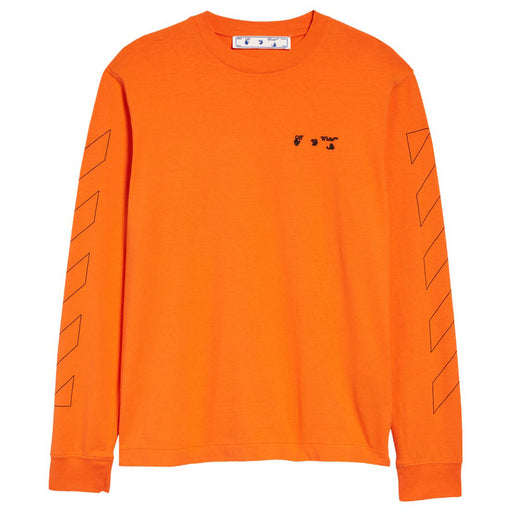 Off-white Diag Ow Logo L/s Skate Tee Mens Style : Omab064f21jer0032010
