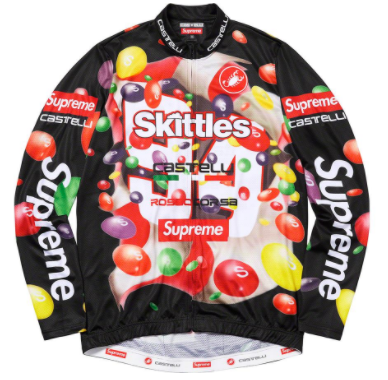 Supreme Skittles Castelli L/S Cycling Jersey Black