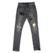 Purple-brand Worn Patchwork Jeans Mens Style : P001-wbpw222
