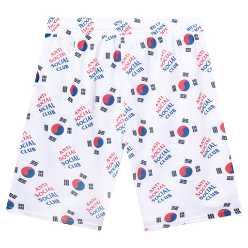 Anti Social Social Club Case Study Flag Mesh Shorts White