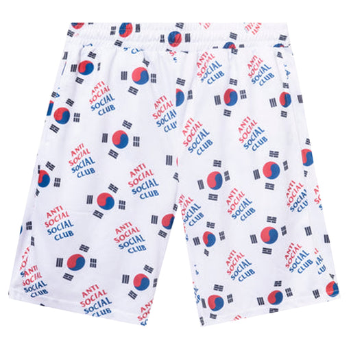 Anti Social Social Club Case Study Flag Mesh Shorts White