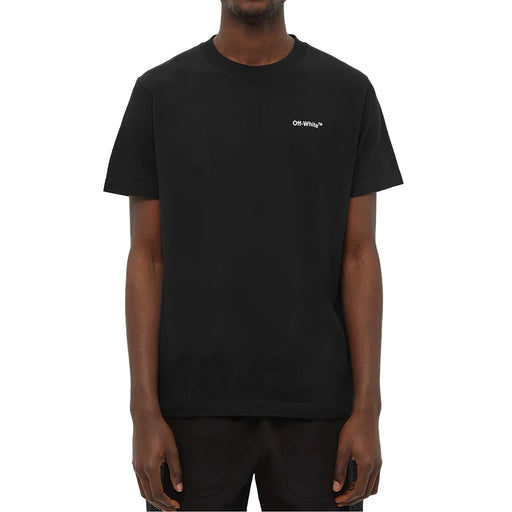OFF-WHITE Text Logo Caravaggio Saint Jerome Writing Arrows Slim Fit T-Shirt Black/White