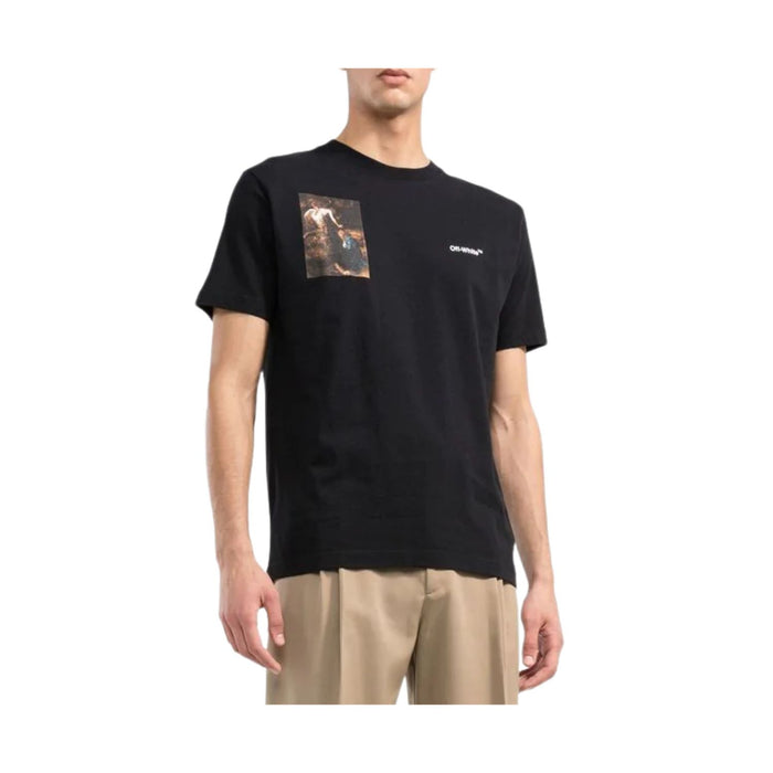 Off-white Caravag Lute Slim S/s Tee Mens Style : Omaa027c99jer01