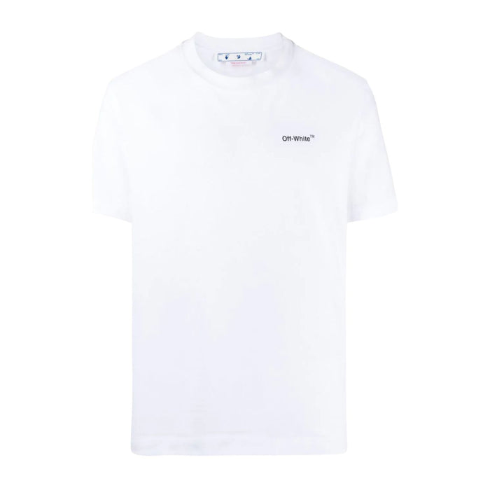 OFF-WHITE Text Logo Caravaggio Saint Jerome Writing Arrows Slim Fit T-Shirt White/Black