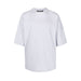 Palm Angels Mock Neck Logo T-Shirt Grey/White