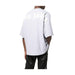 Palm Angels Mock Neck Logo T-Shirt Grey/White