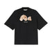 Palm Angels Womens Bear Loose T-Shirt Black/Brown