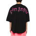 Palm Angels Doubled Logo Over Tee Black/Fuschia