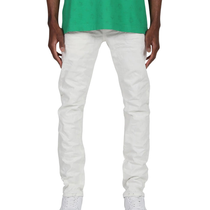 Purple-brand White Flocked Snake Jeans Mens Style : P001-wwfs123
