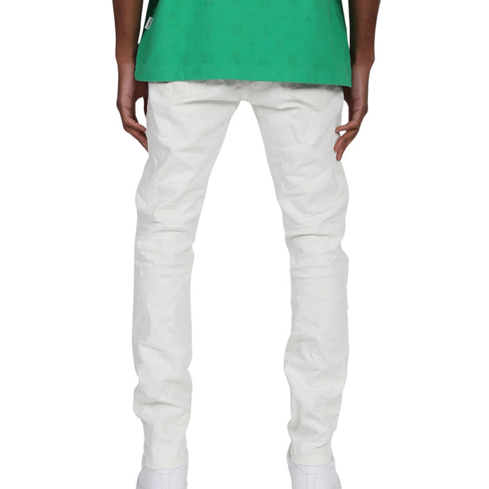 Purple-brand White Flocked Snake Jeans Mens Style : P001-wwfs123
