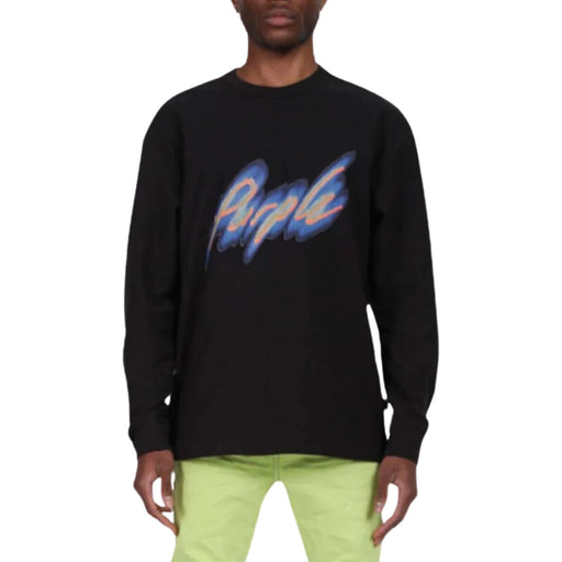 Purple-brand Textured Jersey Long Sleeve Tee Mens Style : P204-jbbs123