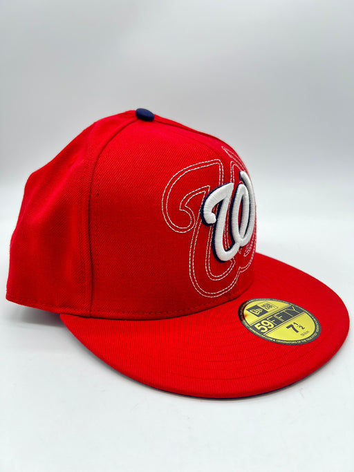 New Era 59fifty Washington Nationals Basic Red Navy Fitted Hat Unisex Style : Hhh-71507209