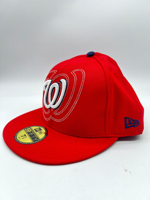 New Era 59fifty Washington Nationals Basic Red Navy Fitted Hat Unisex Style : Hhh-71507209