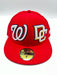 New Era 59fifty Washington Nationals And Dc Both Logos Red Fitted Hat Unisex Style : Hhh-71320693