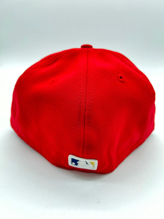 New Era 59fifty Washington Nationals And Dc Both Logos Red Fitted Hat Unisex Style : Hhh-71320693