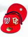 New Era 59fifty Washington Nationals And Dc Both Logos Red Fitted Hat Unisex Style : Hhh-71320693