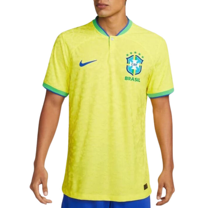 Nike Brazil 2022/23 Stadium Home ADV Dri-FIT Soccer Jersey Dynamic Yellow/Green