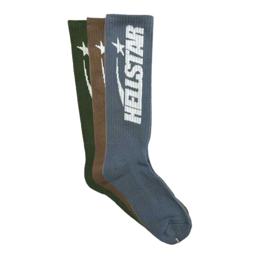 Hell Star Earth Tone Socks 3-pack Unisex Style : Hs-ets