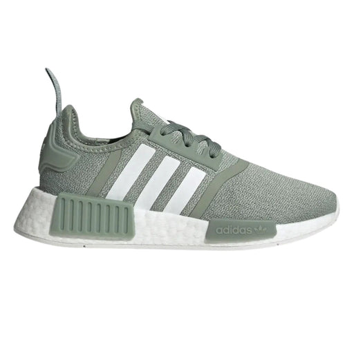 Adidas Nmd_r1 Juniors Silver Green Shoes Big Kids Style : Hq1655