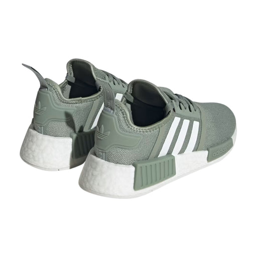 Adidas Nmd_r1 Juniors Silver Green Shoes Big Kids Style : Hq1655