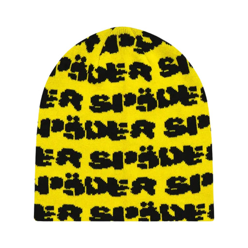 Sp5der Fuzzy Logo Skully Beanie Unisex Style : Bn04fw24