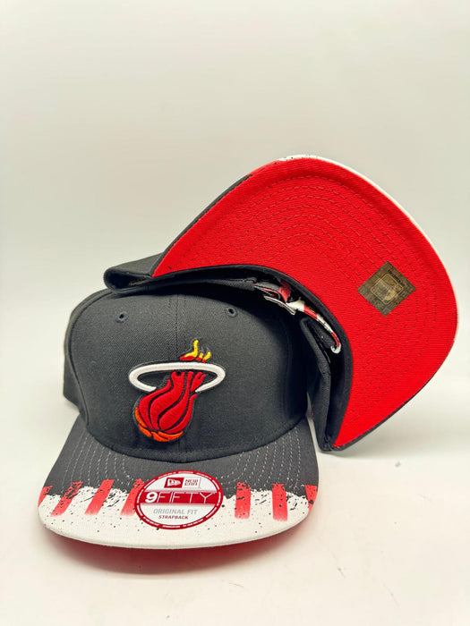 New Era 9fifty Print Topper Miami Heat Original Fit Strapback Unisex Style : Hhh-88871611