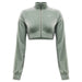 Nike Sportswear Collection Women's Cropped Velour Full-zip Top Womens Style : Fz3679