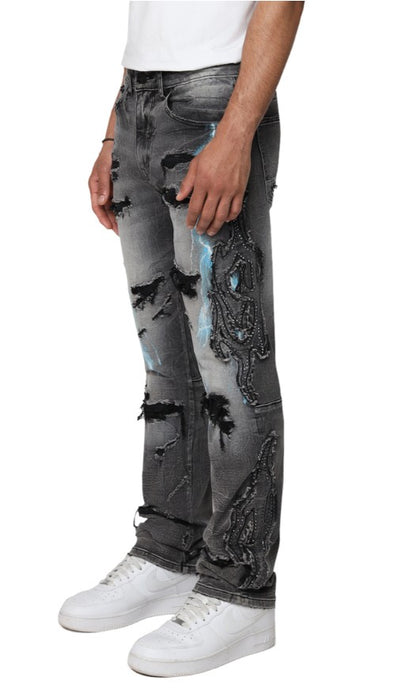 Smoke Rise Paradise Color Weft Jeans Mens Style : Jp25529
