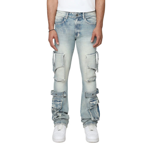 Smoke Rise Eyelet Cargo Jeans Mens Style : Jp25543